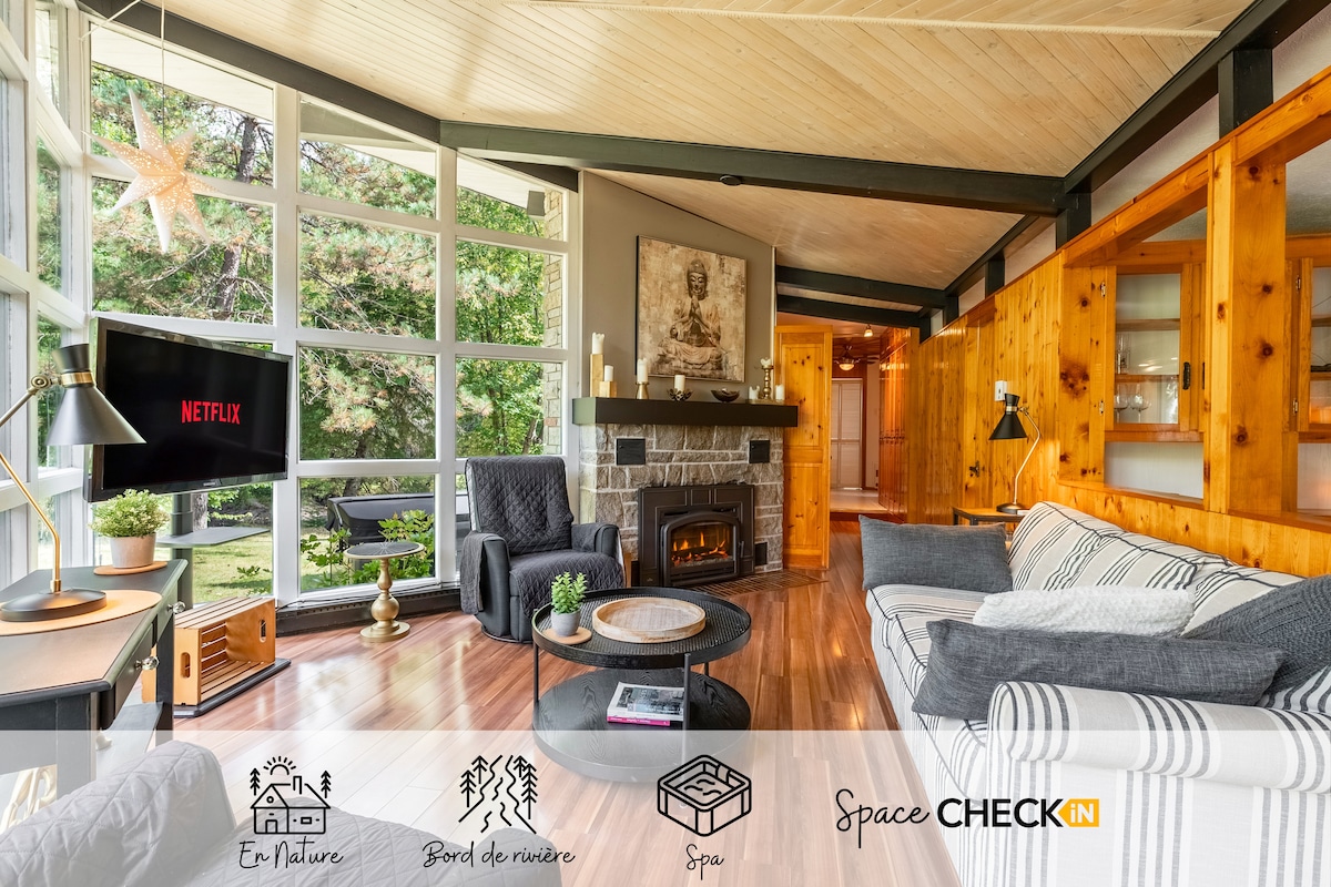 Image primaire de Chalet de la Pointe | Spa | BBQ | Rivière